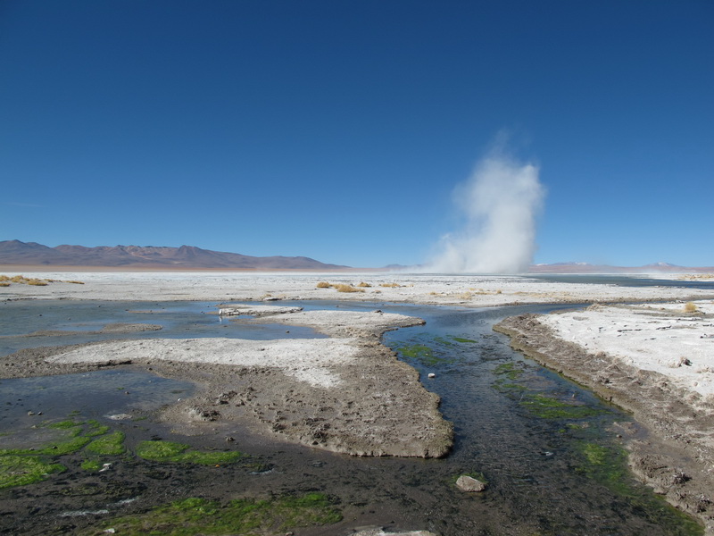 Hot springs and swirling dust