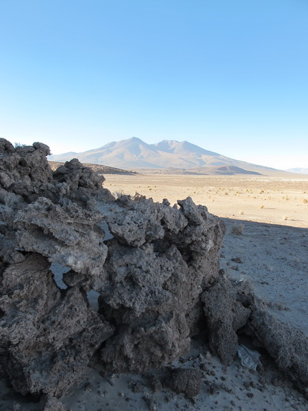 We cannot make Uyuni the tracks were to rough camping amongst the Volcano\'s